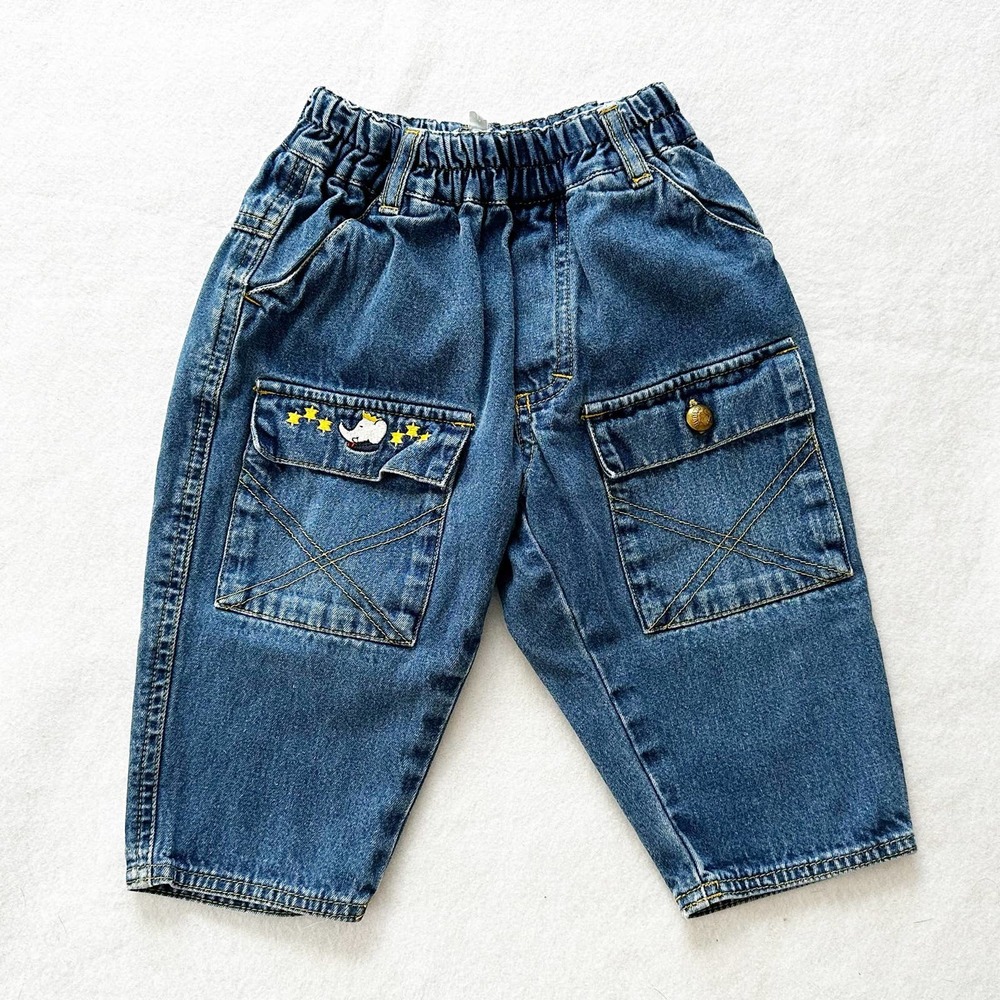 Vintage French Babar Bubble Jeans: 12m